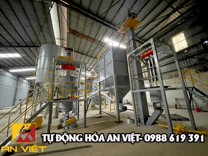 dây chuyền sản xuất keo dán gạch